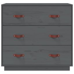 vidaXL Dressoir 80x40x75 cm massief grenenhout grijs