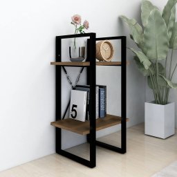 vidaXL Boekenkast 2-laags 40x30x70 cm bewerkt hout bruin eikenkleur