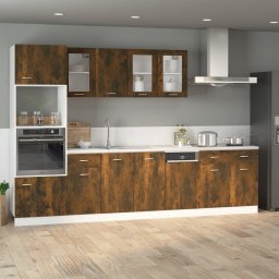 vidaXL Onderkast met lade Lyon 40x46x81,5 cm bewerkt hout gerookt eiken