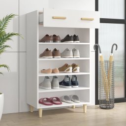 vidaXL Schoenenkast 60x35x105 cm bewerkt hout wit