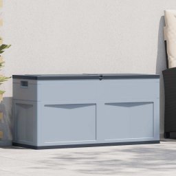 vidaXL Opbergkist 320 L grijs zwart