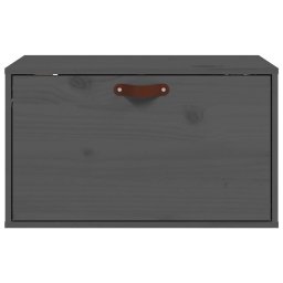 vidaXL Wandkast 60x30x35 cm massief grenenhout grijs