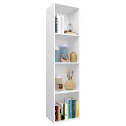 vidaXL Boekenkast/tv-meubel 36x30x143 cm bewerkt hout wit