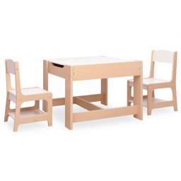 vidaXL Kindertafel met 2 stoelen MDF