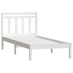 vidaXL Bedframe massief grenenhout wit 90x200 cm