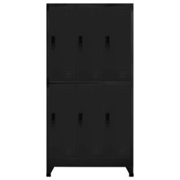 vidaXL Lockerkast 90x45x180 cm staal zwart