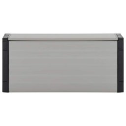 vidaXL Tuinafvalbak 85x34x40 cm grijs