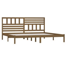 vidaXL Bedframe massief grenenhout honingbruin 200x200 cm