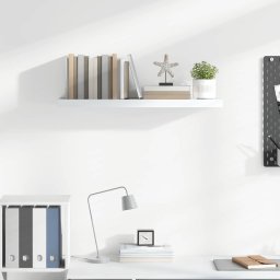 vidaXL Wandschap zwevend 80x23,5x3,8 cm MDF hoogglans wit