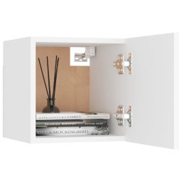vidaXL Nachtkastje 30,5x30x30 cm spaanplaat wit
