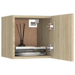vidaXL Nachtkastje 30,5x30x30 cm spaanplaat sonoma eikenkleurig