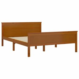 vidaXL Bedframe massief grenenhout honingbruin 120x200 cm