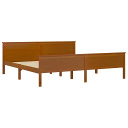 vidaXL Bedframe massief grenenhout honingbruin 200x200 cm
