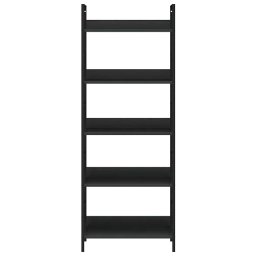 vidaXL Boekenkast met 5 schappen 60x27,6x158,5 cm bewerkt hout zwart