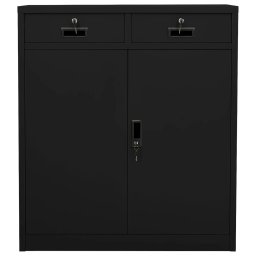 vidaXL Kantoorkast 90x40x102 cm staal zwart