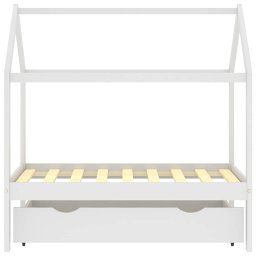 vidaXL Kinderbedframe met lade massief grenenhout 70x140 cm wit