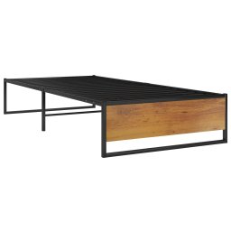 vidaXL Bedframe metaal zwart 100x200 cm