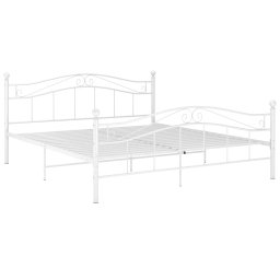 vidaXL Bedframe metaal wit 140x200 cm