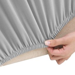 vidaXL Stretch meubelhoes voor bank grijs polyester jersey