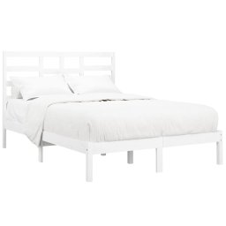 vidaXL Bedframe massief hout wit 160x200 cm