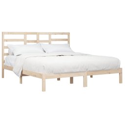 vidaXL Bedframe zonder matras massief hout 200x200 cm