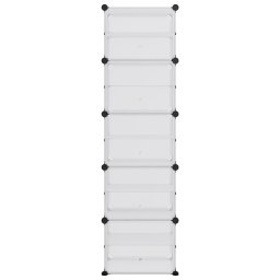 vidaXL Schoenenrek 44x31,5x153,5 cm polypropeen transparant