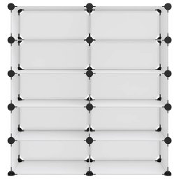 vidaXL Schoenenrek 84x32x88,5 cm polypropeen transparant