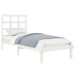 vidaXL Bedframe massief hout wit 100x200 cm
