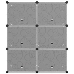 vidaXL Schoenenrek 84,5x31x93,5 cm polypropeen zwart