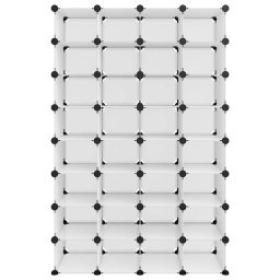 vidaXL Schoenenrek 93x36,5x140 cm polypropeen transparant