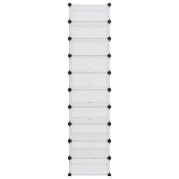 vidaXL Schoenenrek 44x32x174 cm polypropeen transparant