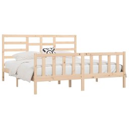 vidaXL Bedframe zonder matras massief grenenhout 200x200 cm