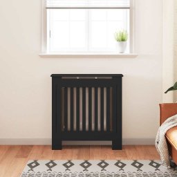 vidaXL Radiatorombouw 78 cm bewerkt hout zwart
