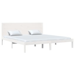 vidaXL Bedframe zonder matras massief grenenhout wit 200x200 cm