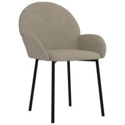 vidaXL Eetkamerstoelen 2 st fluweel lichtgrijs