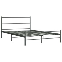 vidaXL Bedframe metaal grijs 160x200 cm