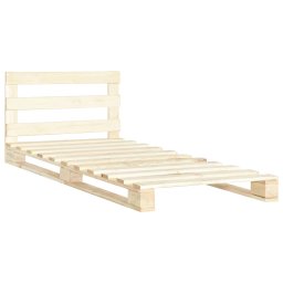 vidaXL Bedframe pallet massief grenenhout 100x200 cm