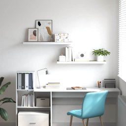 vidaXL Wandschappen zwevend 2 st 90x23,5x3,8 cm MDF eikenkleurig wit