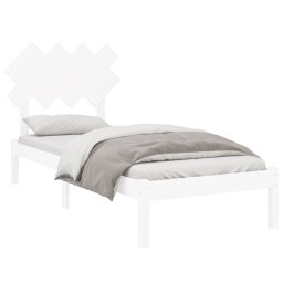 vidaXL Bedframe massief hout wit 90x200 cm
