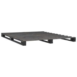 vidaXL Bedframe pallet massief grenenhout grijs 120x200 cm