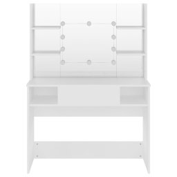 vidaXL Kaptafel met LED-verlichting 100x40x135 cm MDF wit