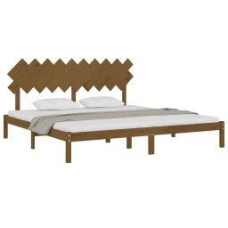 vidaXL Bedframe massief hout honingbruin 200x200 cm