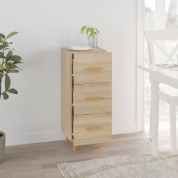 vidaXL Dressoir 34,5x34x90 cm bewerkt hout sonoma eiken