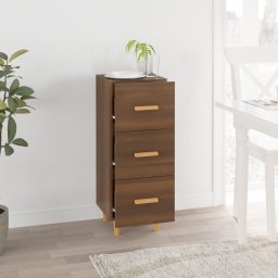 vidaXL Dressoir 34,5x34x90 cm bewerkt hout bruin eikenkleur