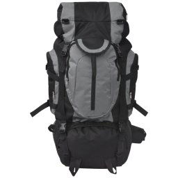 vidaXL Rugzak hiking XXL 75 L zwart en grijs