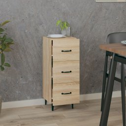 vidaXL Dressoir 34,5x34x90 cm bewerkt hout sonoma eiken