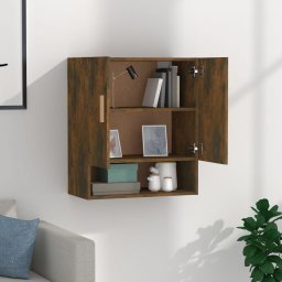 vidaXL Wandkast 60x31x70 cm bewerkt hout gerookt eikenkleurig