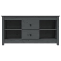 vidaXL Tv-meubel 103x36,5x52 cm massief grenenhout grijs