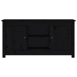 vidaXL Tv-meubel 103x36,5x52 cm massief grenenhout zwart