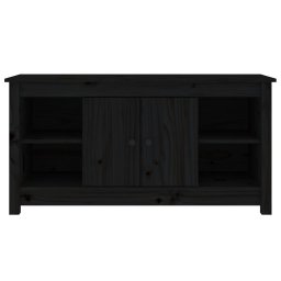 vidaXL Tv-meubel 103x36,5x52 cm massief grenenhout zwart